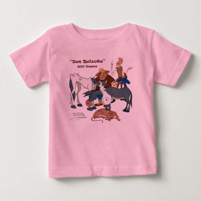 Camiseta De Bebé 400 años de @QUIXOTEdotTV del Don Quijote (Anverso)