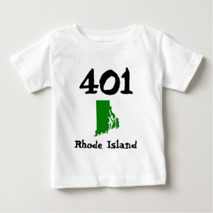 Camiseta De Bebé 401, código de área de Rhode Island