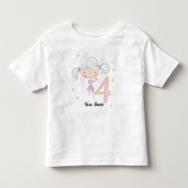 Camiseta De Bebé 4.ª Princesa Rosa (Anverso)