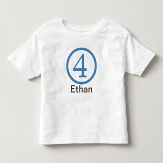 Camiseta De Bebé 4.º Personalizable de cumpleaños
