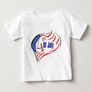 Camiseta De Bebé 4 de julio Bandera estadounidense