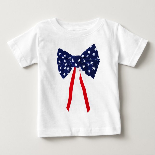 Camiseta De Bebé 4 de julio Bow Bow Shirt (Anverso)