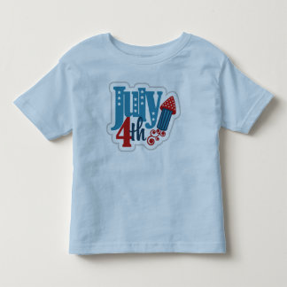 Camiseta De Bebé 4 de julio Camisas de Toddler Light Blue