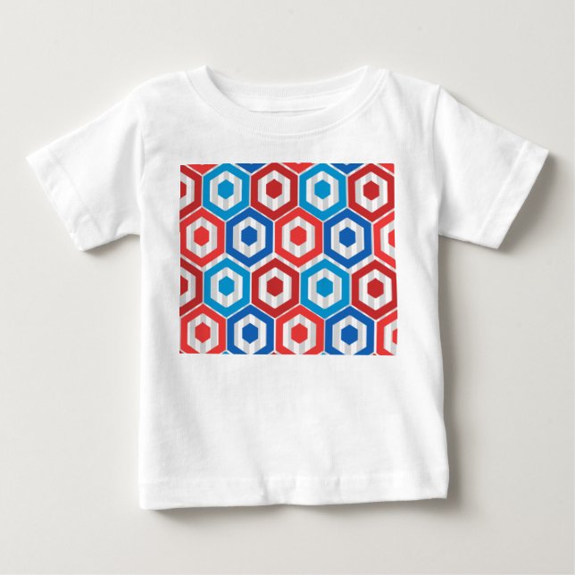 Camiseta De Bebé 4 de julio de Hexagons (Anverso)
