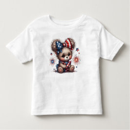 Camiseta De Bebé 4 de julio de oso