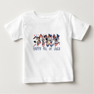 Camiseta De Bebé 4 de julio. Día de la Independencia. Perros divert