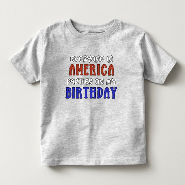 Camiseta De Bebé 4 de julio Divertido cumpleaños (Anverso)