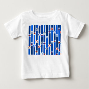 Camiseta De Bebé 4 de julio Estrellas y rayas