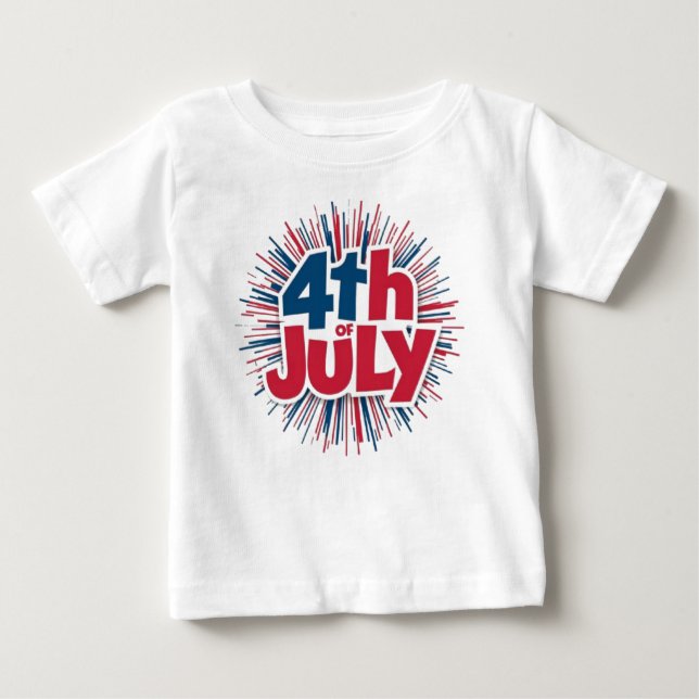 Camiseta De Bebé 4 de julio Sublimación-98146 (Anverso)