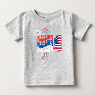 Camiseta De Bebé 4 de julio/verano/Mississippi