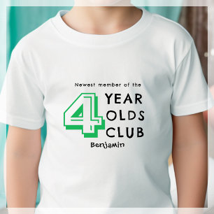 Camiseta De Bebé 4th Birthday Four Year Old Personalized Toddler