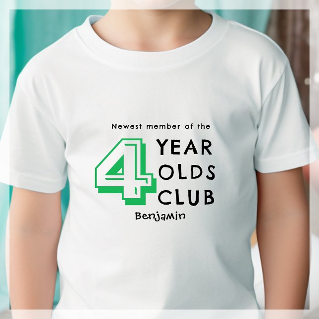 Camiseta De Bebé 4th Birthday | Four Year Old Personalized Toddler  (Subido por el creador)