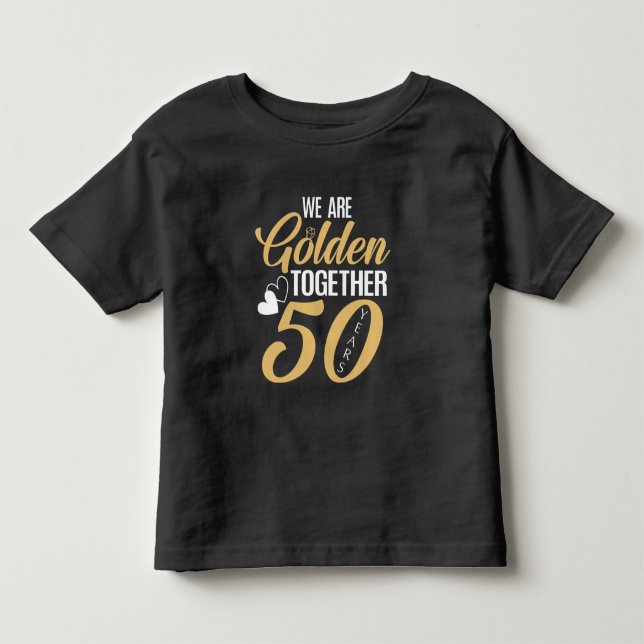 Camiseta De Bebé 50° aniversario Boda 50 años pareja de oro (Anverso)
