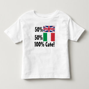 Camiseta De Bebé 50% británico 50% italiano 100%