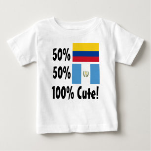 Camiseta De Bebé 50% colombiano 50% guatemalteco 100%