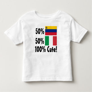 Camiseta De Bebé 50% Venezuela 50% Italiano 100% Cute