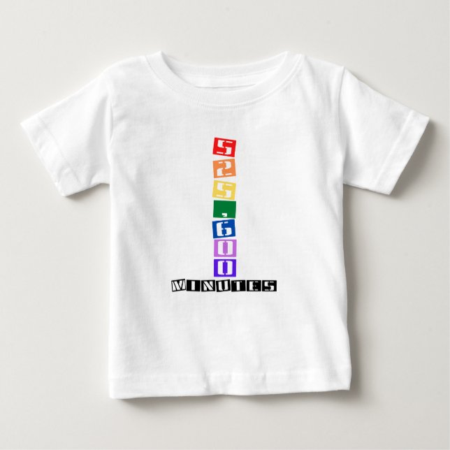 Camiseta De Bebé 525 600 Minutos (Anverso)