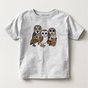 Camiseta De Bebé 5 búhos de Birdorable