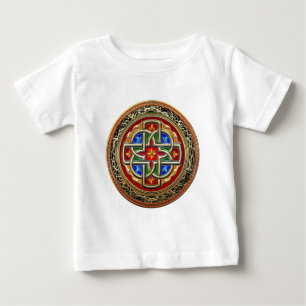 Camiseta De Bebé [600] Cruz Celta [Oro+Esmalte]