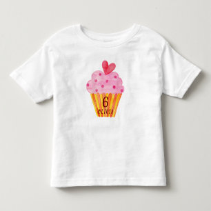 Camiseta De Bebé 6.º cumpleaños - chicas de pastelería acuarela