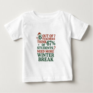Camiseta De Bebé 6 7 Profesor Seis Siete 67 Santa Gen Alpha