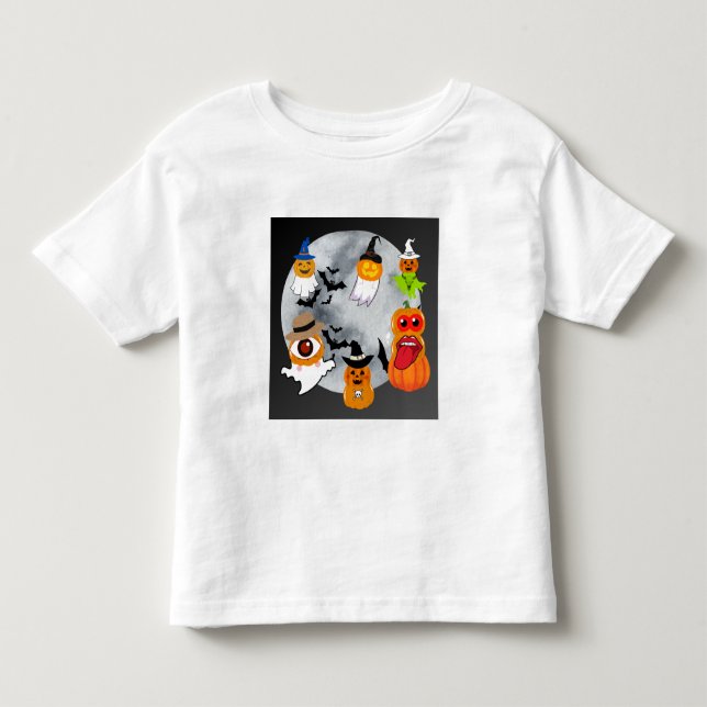 Camiseta De Bebé 6 caracteres de halloween (Anverso)