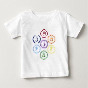 Camiseta De Bebé 7 chakras en un círculo