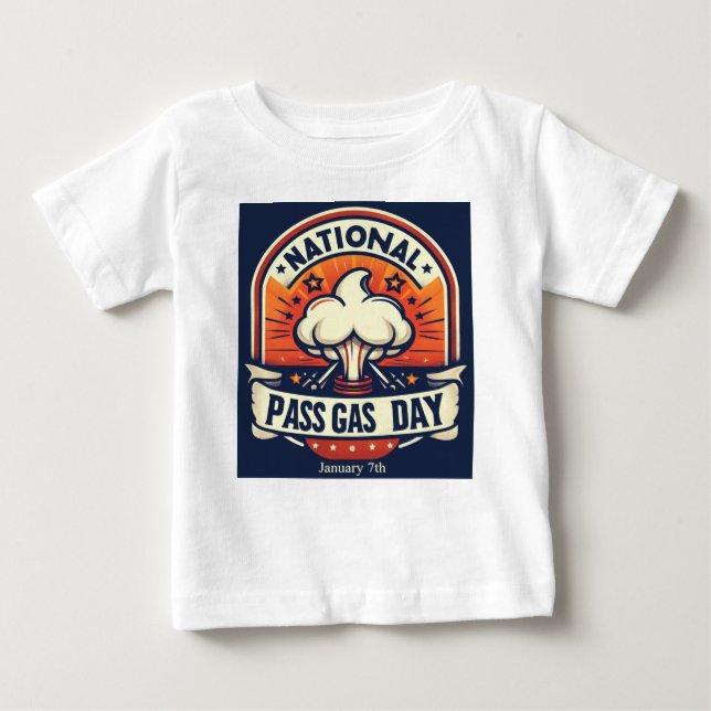 Camiseta De Bebé 7 de enero - Día nacional del gas de paso (Anverso)