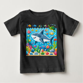 Camiseta De Bebé 8-Bit Shark Adventure T-Shirt