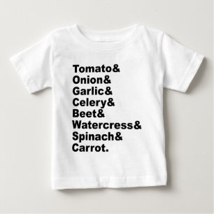 Camiseta De Bebé 8 Verduras Beneficiosas que son Geniales Juntas