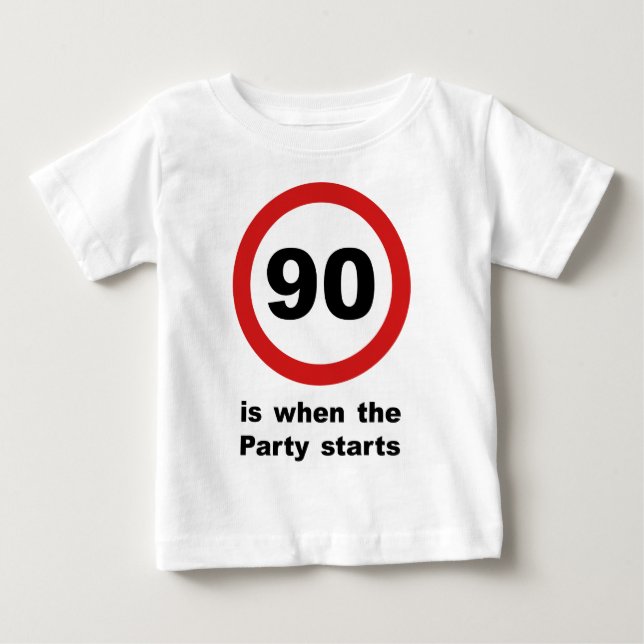 Camiseta De Bebé 90 es cuando el fiesta comienza (Anverso)
