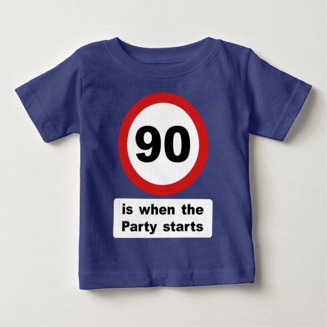 Camiseta De Bebé 90 es cuando el fiesta comienza (Anverso)