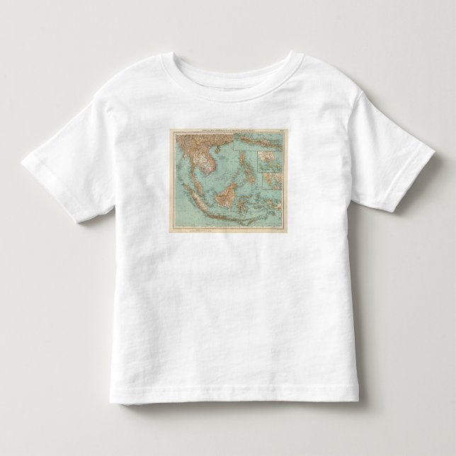 Camiseta De Bebé 9596 Indocina, Tailandia, Arcipelago Malese (Anverso)