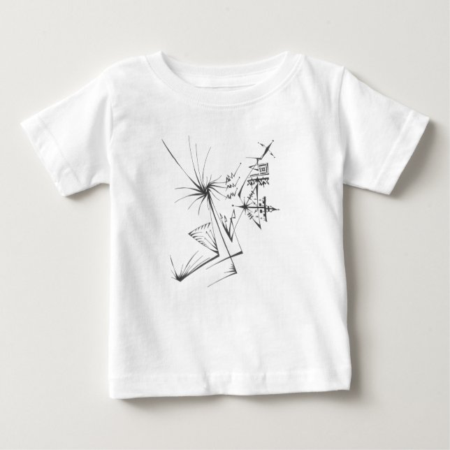 Camiseta De Bebé 95 Black White Abstract Tribal Tattoo Art (Anverso)