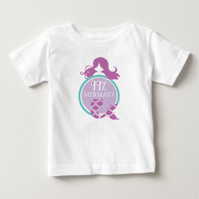 Camiseta De Bebé 99% Sirena (Anverso)