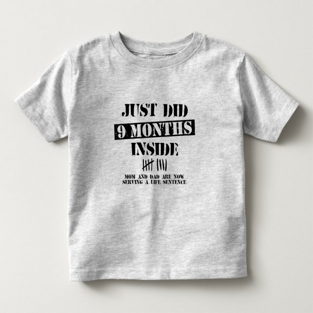 Camiseta De Bebé 9 Months Inside (Anverso)