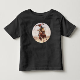 Camiseta De Bebé "A Bad Hoss" Bucking Bronco