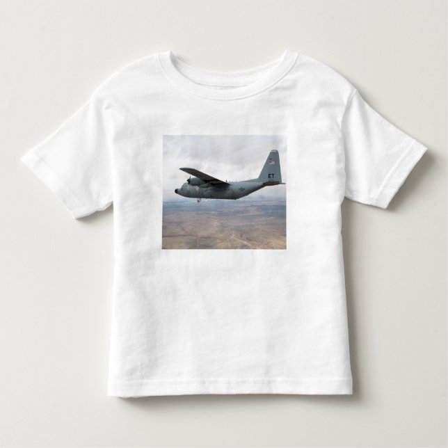 Camiseta De Bebé A C-130 Hércules se eleva por el cielo (Anverso)