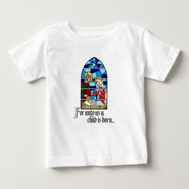 Camiseta De Bebé A Child is born (Anverso)