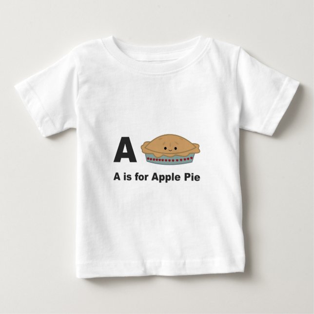 Camiseta De Bebé A es para Apple Pie (Anverso)