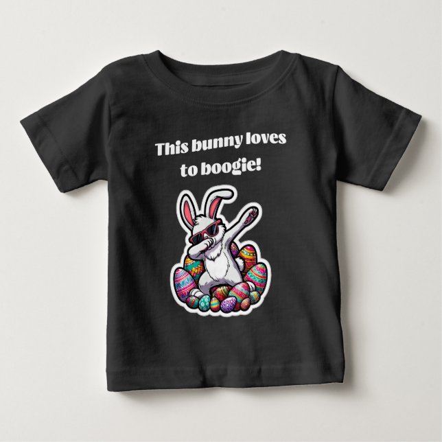 Camiseta De Bebé ¡A este conejito le encanta el boogie! (Anverso)