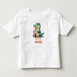 Camiseta De Bebé A is for Alice– Personalized Toddler T-Shirt 