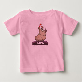 CAMISETA DE BEBÉ A. J. HOGG "LOVE" UNA PIEZA DE UN SOPORTE DE UN BE