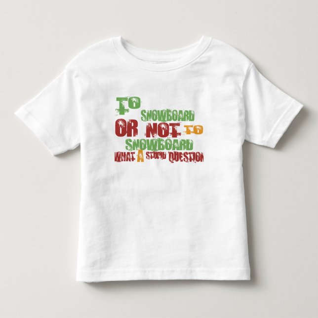 Camiseta De Bebé A la snowboard (Anverso)