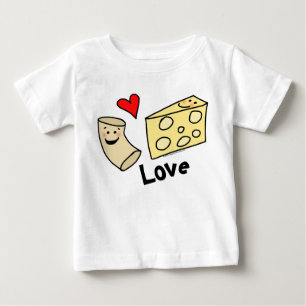 Camiseta De Bebé A Macaroni le encanta el queso, Chica del corazón/