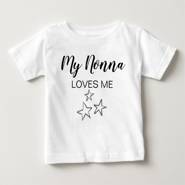 Camiseta De Bebé A mi Nonna Me Ama La Abuela Cute Baby Shower (Anverso)