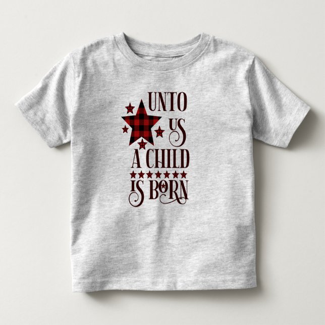 Camiseta De Bebé A Nosotros Un Niño Nació Navidades (Anverso)