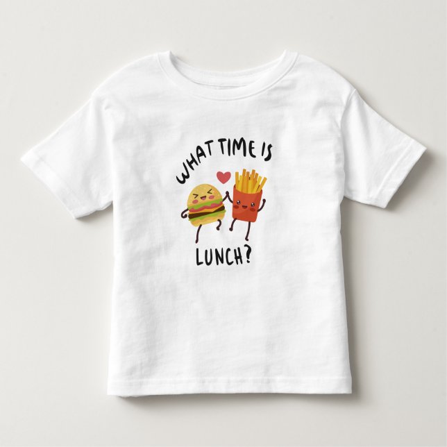 Camiseta De Bebé ¿A qué hora es el almuerzo? (Anverso)