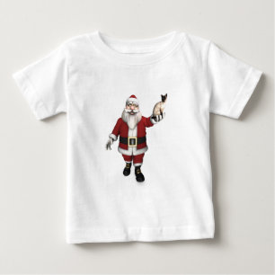Camiseta De Bebé A Santa Claus le encantan los gatos siameses