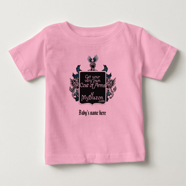 Camiseta De Bebé A shirt with your very own Coat of Arms (Anverso)